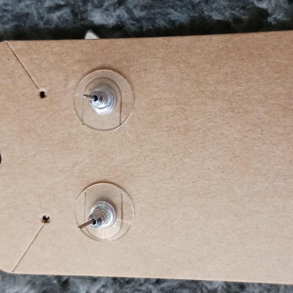 Guess Rhinestone Key In Triangle Large Pierced Earrings - Picture 3 of 4